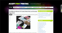 Desktop Screenshot of blog.acceptprint.com